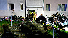 Wybuch i pożar w mieszkaniu w Kętrzynie. Jedna osoba poszkodowana